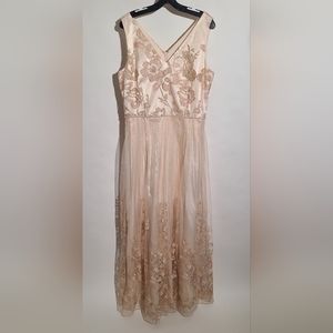 Tahari Women's Blush Pink Floral Dress Size 12